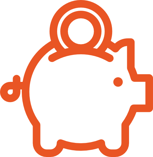 Burnt Orange Piggy-bank - Bank (498x512)
