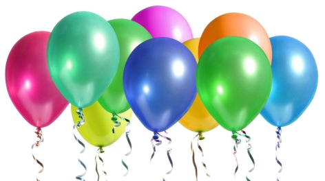 A 5 Foil Balloon Display, 3 Plain, 2 Message, Weighted - Birthday Balloon Fly Gif (530x271)