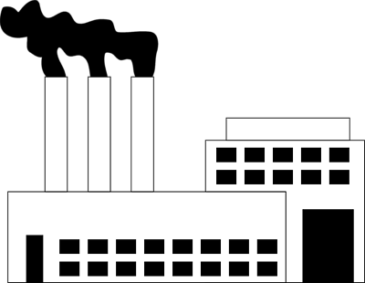 Awesome Animated Pictures Of Pollution Factory Clipart - Factory Clipart Black And White (400x310)