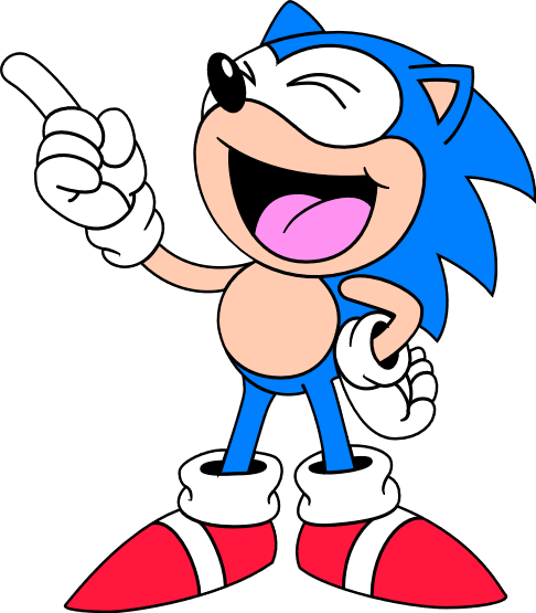 Classic Sonic Laugh - Classic Sonic 2d Art (486x555)