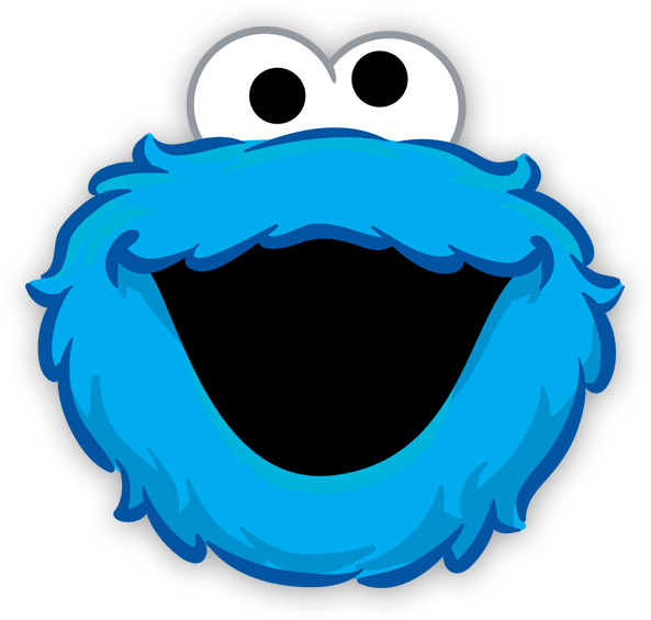 Stickers For Kids - Cookie Monster Face Png (600x600)