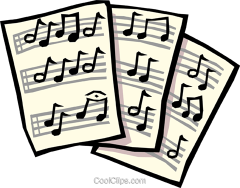 Sheet Music Royalty Free Vector Clip Art Illustration - Song Clipart (480x376)