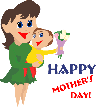 Mother ' S Day Clip Art ~ Free Clipart For Mom - Happy Mother Day In Advance (390x432)