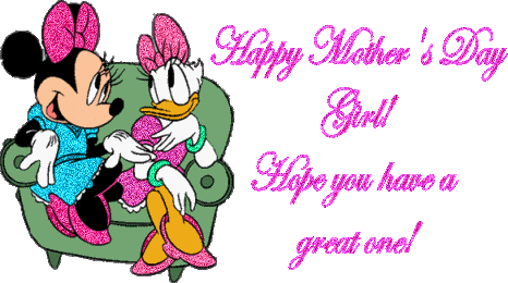 Mother's Day Clipart Animated Gif - Happy Mothers Day Girl (466x260)