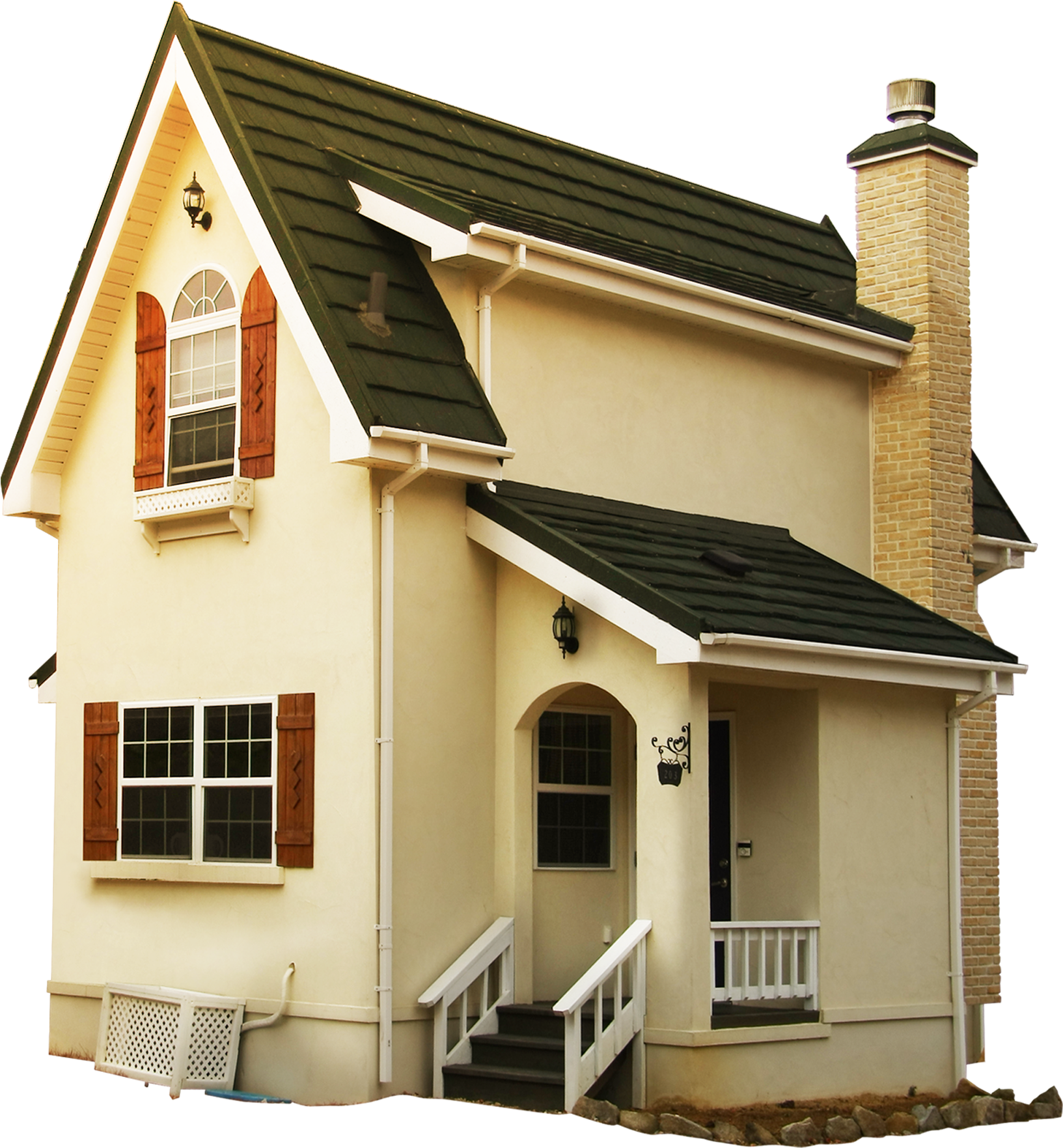 Wind Turbine Cottage House - Modern Villa Png (2000x2000)