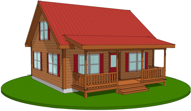 Mountaineer Deluxe Mountaineer - Log Cabin Transparent (640x445)