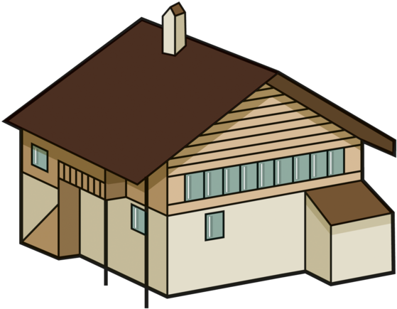 1051smallholder's House With Pottery - Cartoon (600x476)