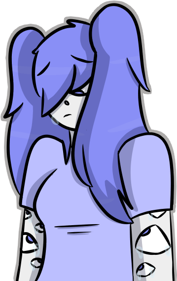 Sad Gal By Tvbii - Cartoon (490x576)