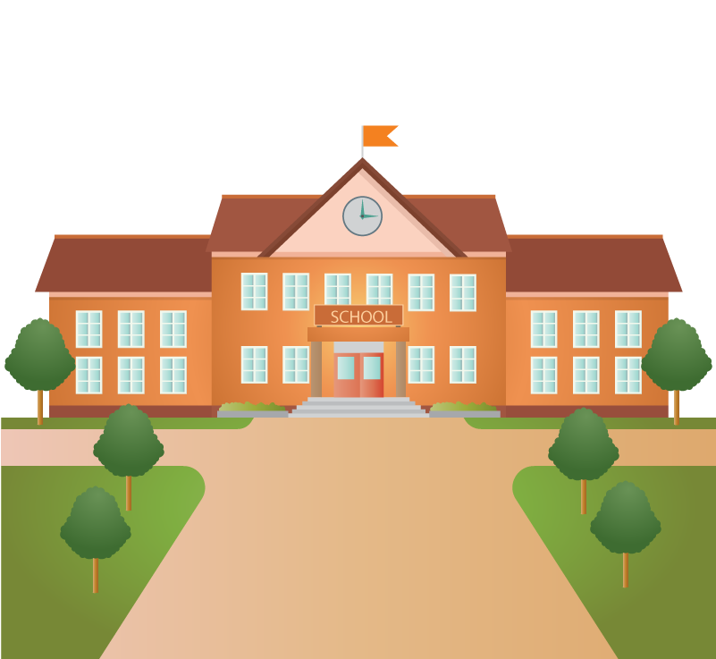 Halton Catholic District School Board Student Building - School Building Cartoons Transparent (800x800)