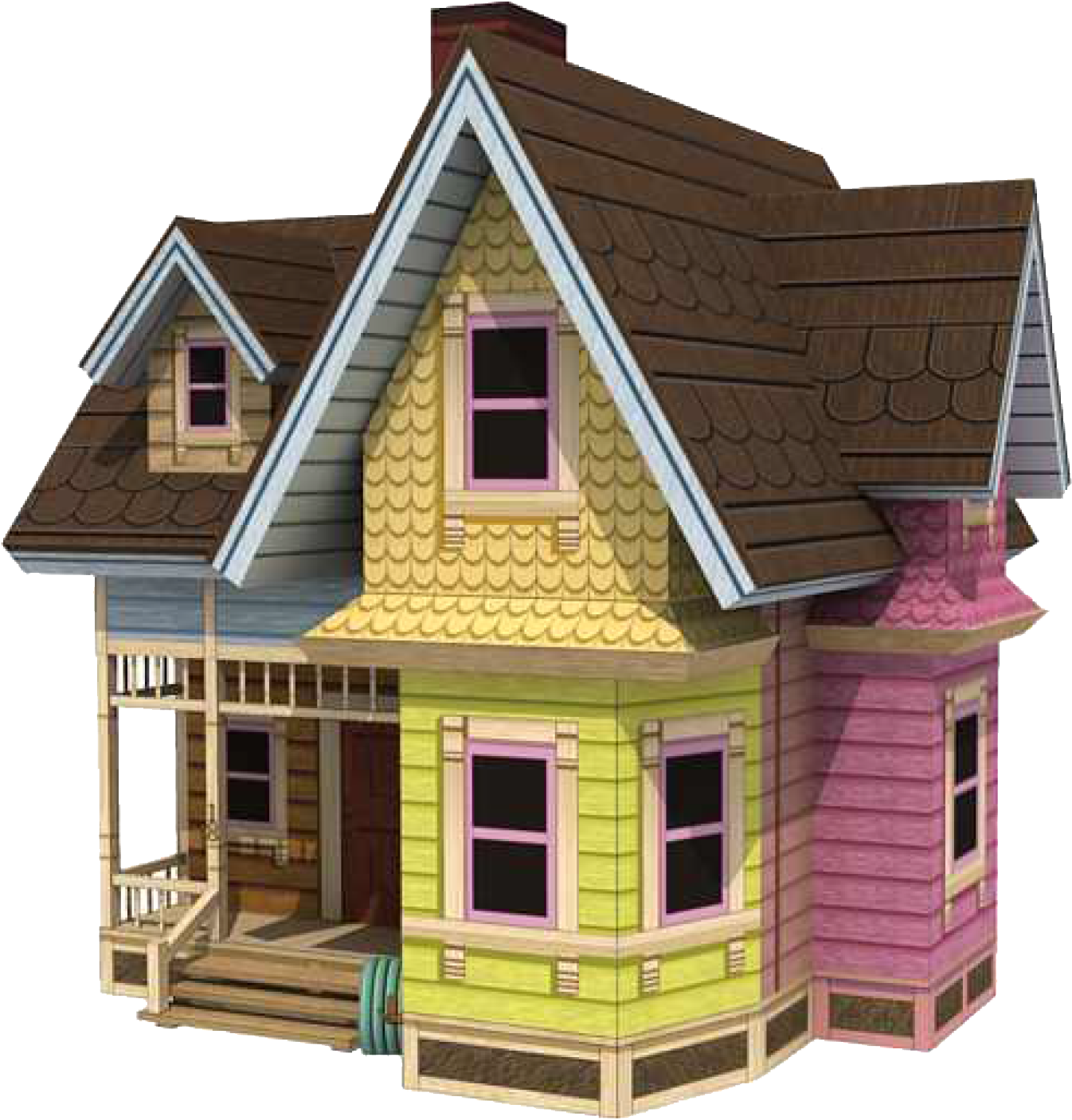 Carl's House Из Бумаги - House From Up 3d (1500x1500)