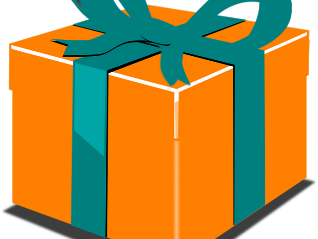 Birthday Present Clipart Orange Present - Подарочная Коробка Вектор Png (640x480)