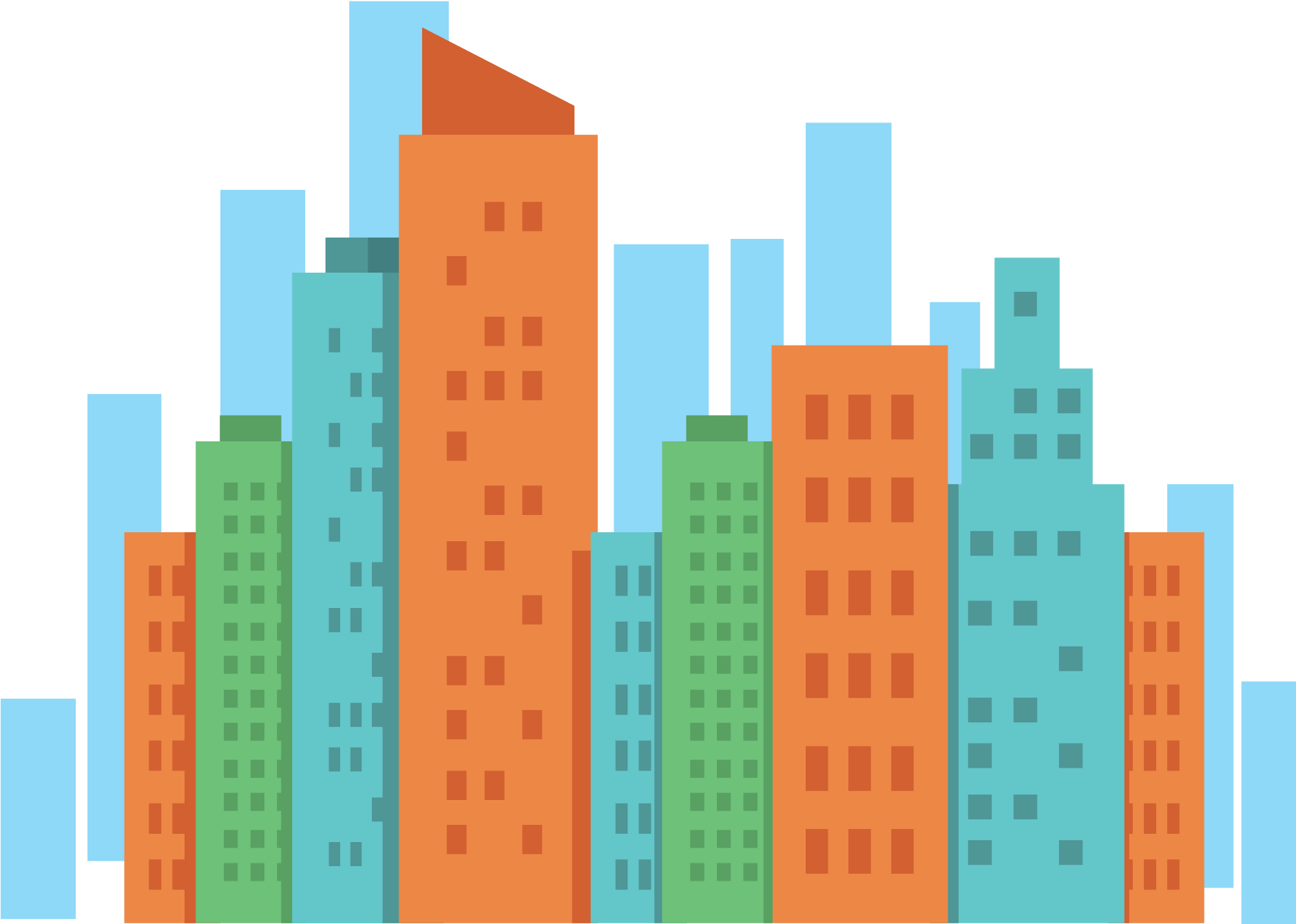 Vector City Buildings - City Building Buildings Png (2263x1574)