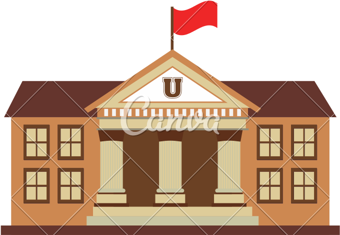 School Building Icons By Canva - University Icon Vector (800x741)