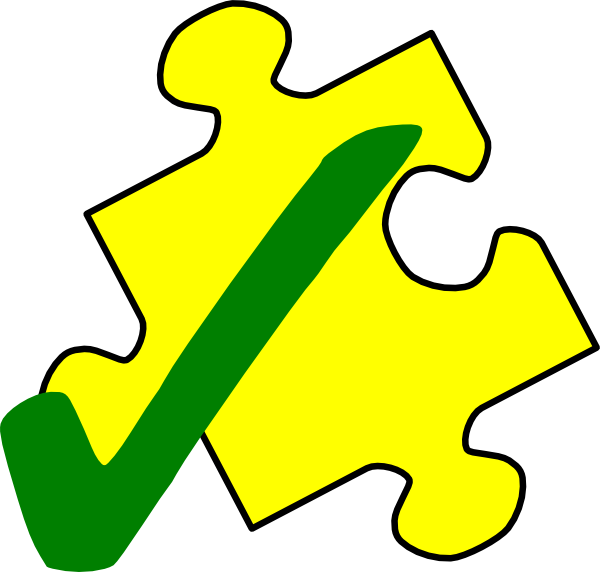 Jigsaw Check Clip Art - Arithmetic (600x572)