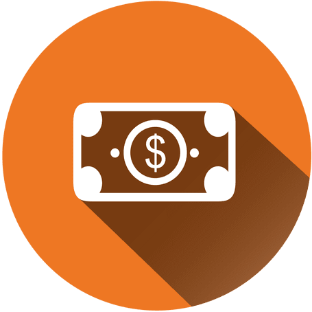 Dollar Bill Circle Icon - Dollar Icon Vector Png (512x512)