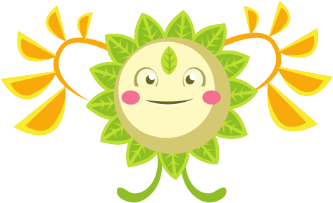 Cute Fantastic Flower Character - Vector Graphics (550x550)