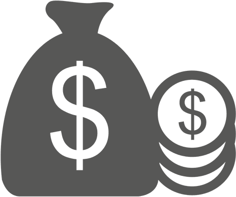 Dollar Coins And Bag Icon - Dollar Icon Png (512x512)