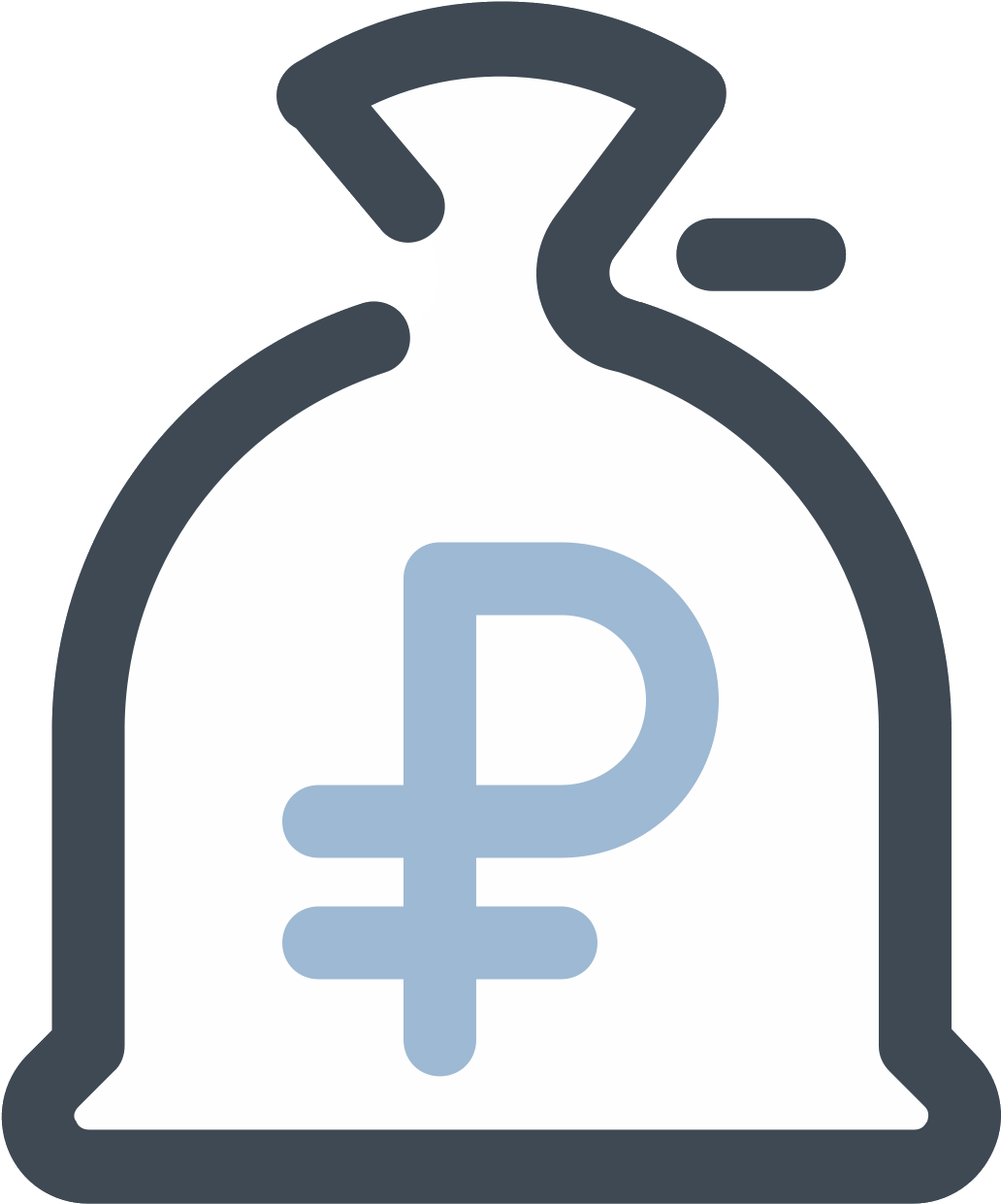 Money Bag Ruble Icon - Bitcoin Vector Png Icon (1600x1600)