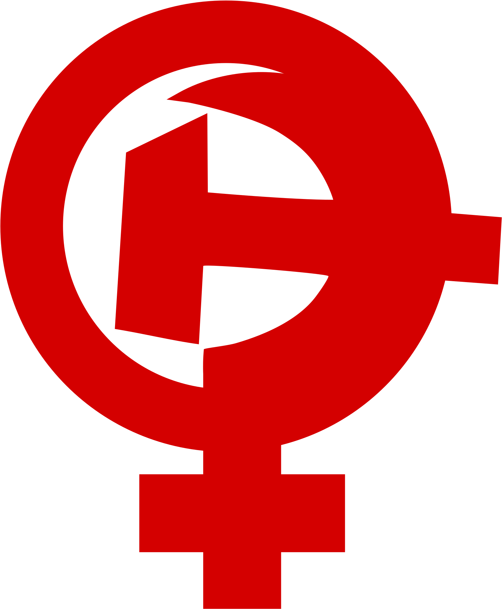 Gender Symbol Feminism Sign Hammer And Sickle - Feminisme Symbool Transparant (1964x2400)