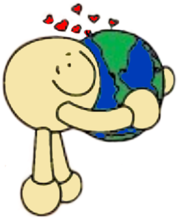 Cropped Happy Logo Earth Hug - Cartoon (512x512)