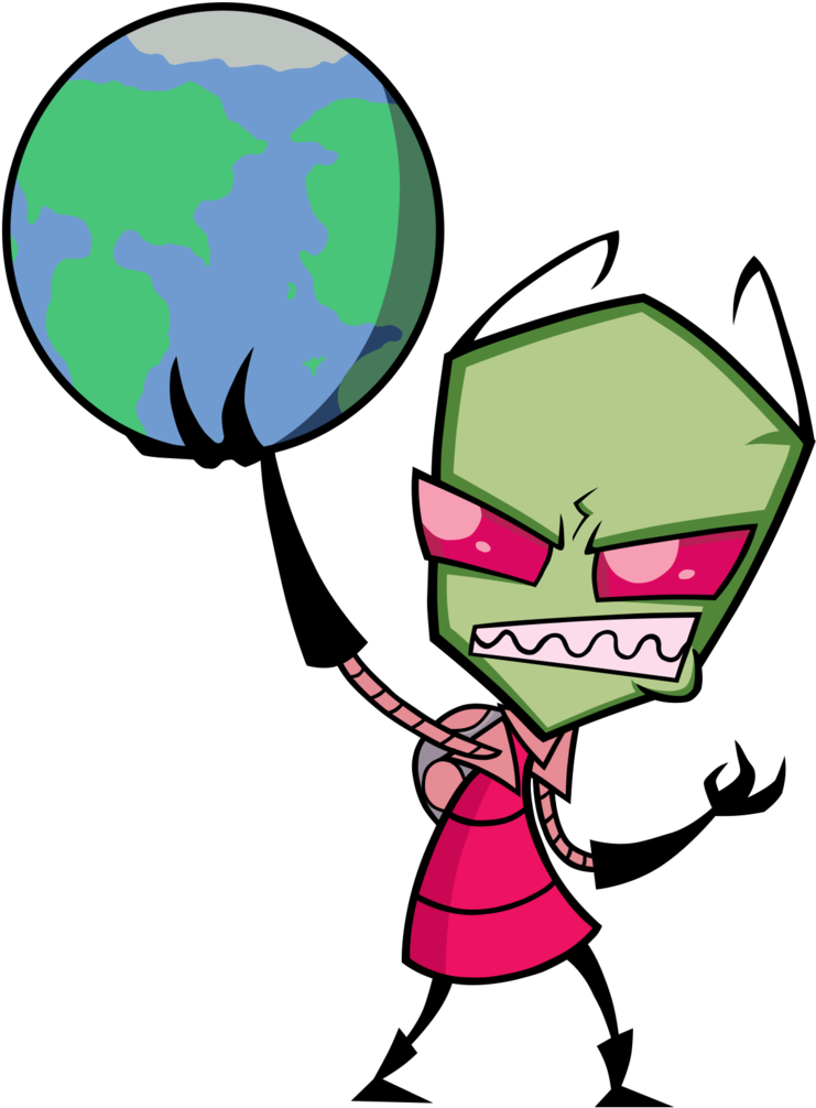 Zim With Earth Render By Neonstartapeinvasion - Invader Zim Zim Vector (788x1015)