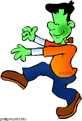 Phillip Martin Halloween Clip Art - Frankenstein Clipart Gif (310x429)