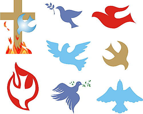 Flame Clipart Confirmation - 8 Symbols Of The Holy Spirit (500x401)