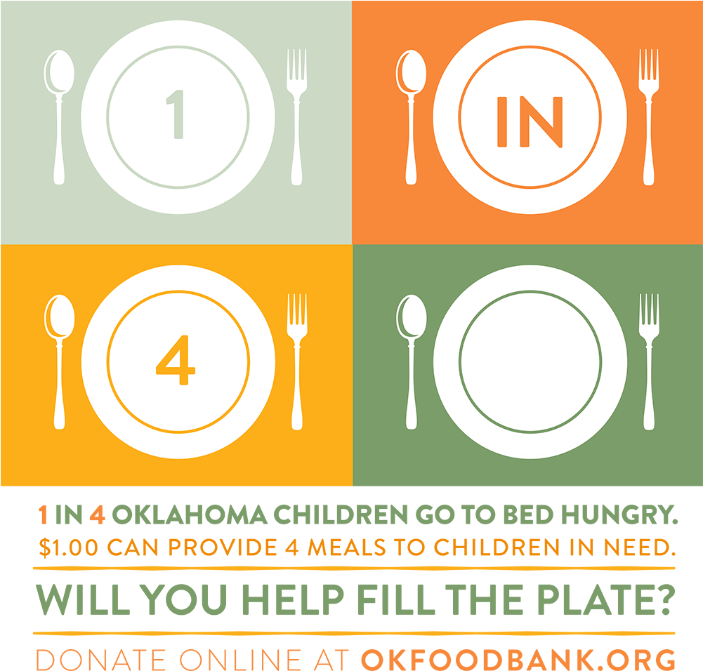 1 In 4 Oklahoma Children Go To Bed Hungry - Community Food Bank Of Eastern Oklahoma (1000x980)