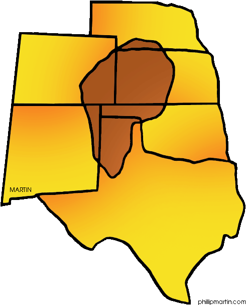 Oklahoma Dust Bowl Clip Art Cliparts - Dust Bowl Map Clipart (529x648)