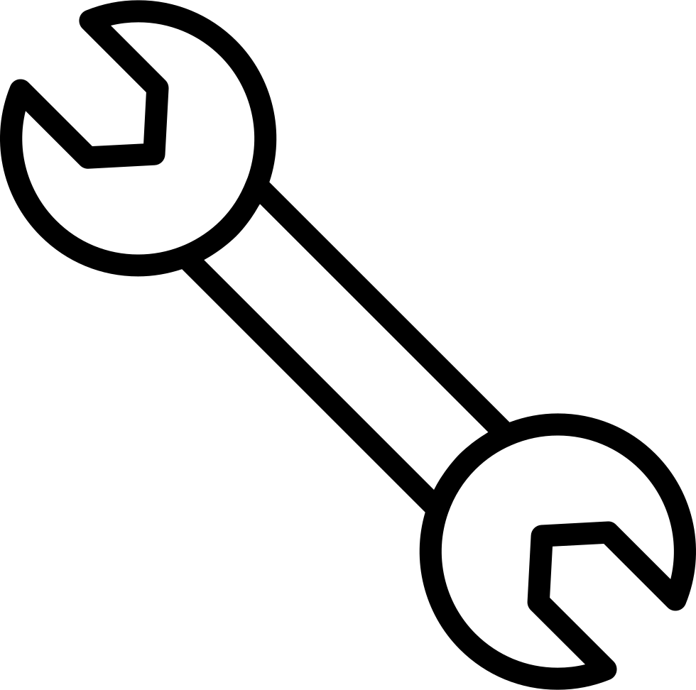 Double Wrench Outline Comments - Printable Wrench Template (980x972)