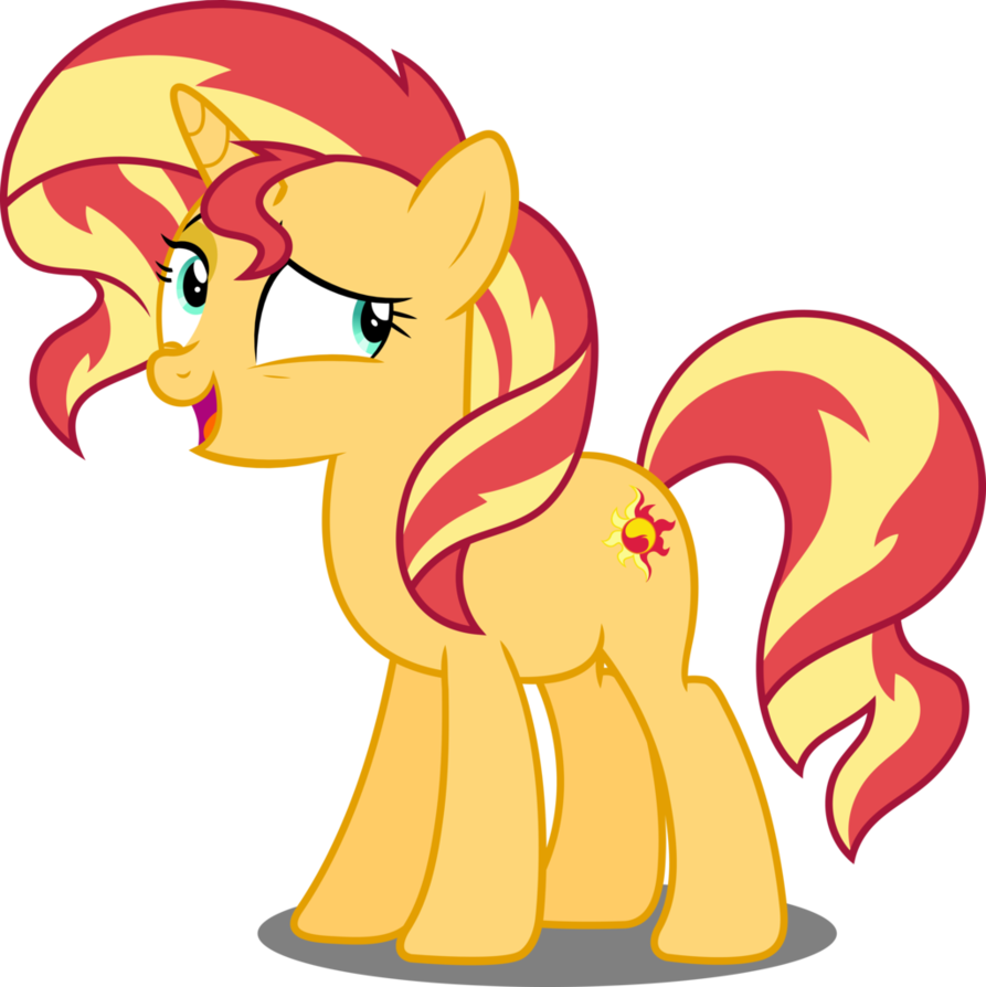 Bashful Sunset Shimmer Vector By Icantunloveyou - Sunset Shimmer Pony Sad (893x894)