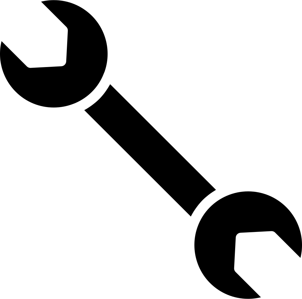 Double Wrench Outline Comments - Spanner Icon (980x972)