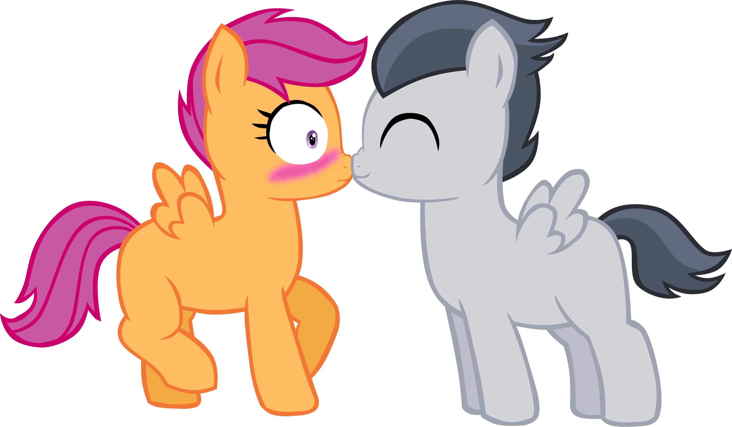 S0nic-b00m 8 3 Scootaloo X Rumble Nuzzle By Ludiculouspegasus - Mlp Scootaloo Ships (2540x1483)