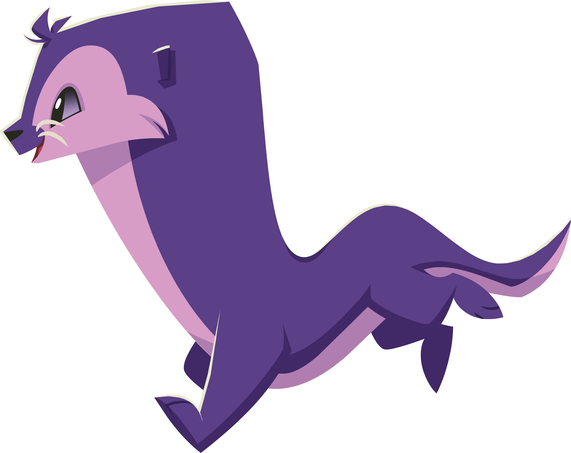Purple Otter - Animal Jam Otter Transparent (1934x1534)