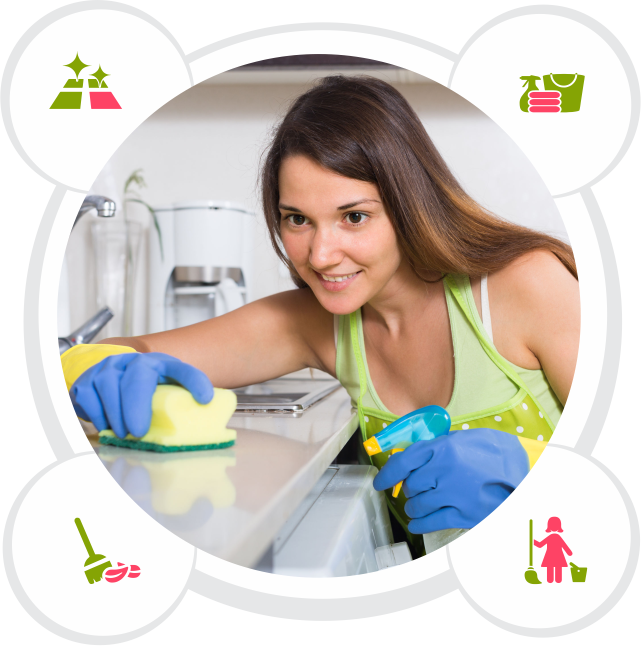 Premium Cleaning Services - Person Cleaning (641x646)