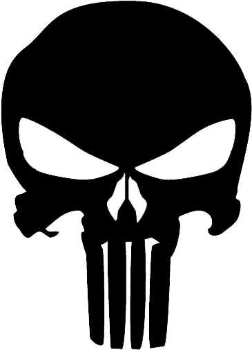 Manson2918's Animated Gif - Black Punisher Skull (375x513)