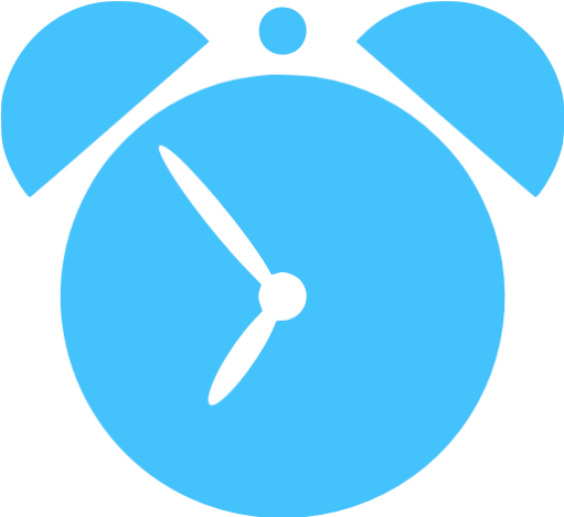 Caribbean Blue Alarm Clock 2 Icon - Alarm Clock Clip Art (512x512)