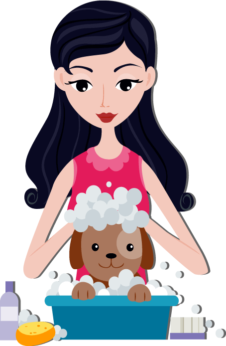 The Ultimate Guide To Dog Cleaning And Grooming Rh - Washing The Dog Clipart (454x694)