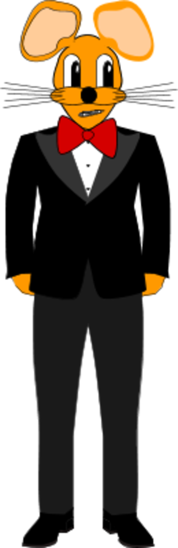 Tuxedo Clip Art Medium Size - Mouse Wearing Suit (600x1846)