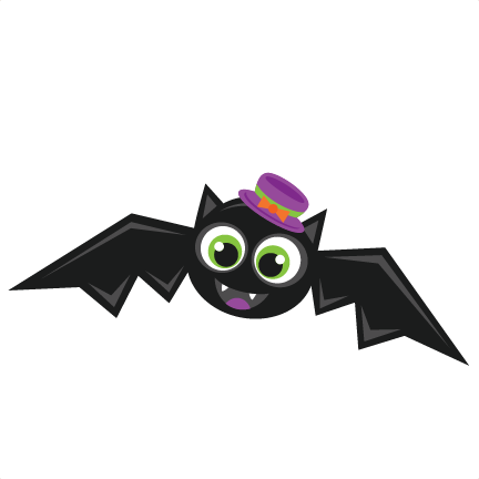 Halloween Bat Scrapbook Cut File Cute Clipart Files - Clip Art (432x432)