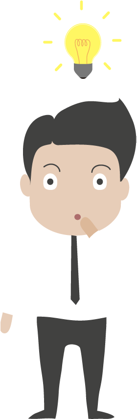 Cartoon Businessman Having Idea - Cartoon (350x880)