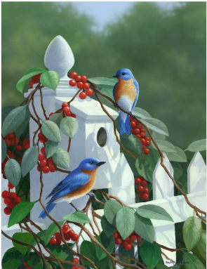 Late Summer Days - Bluebirds (400x400)