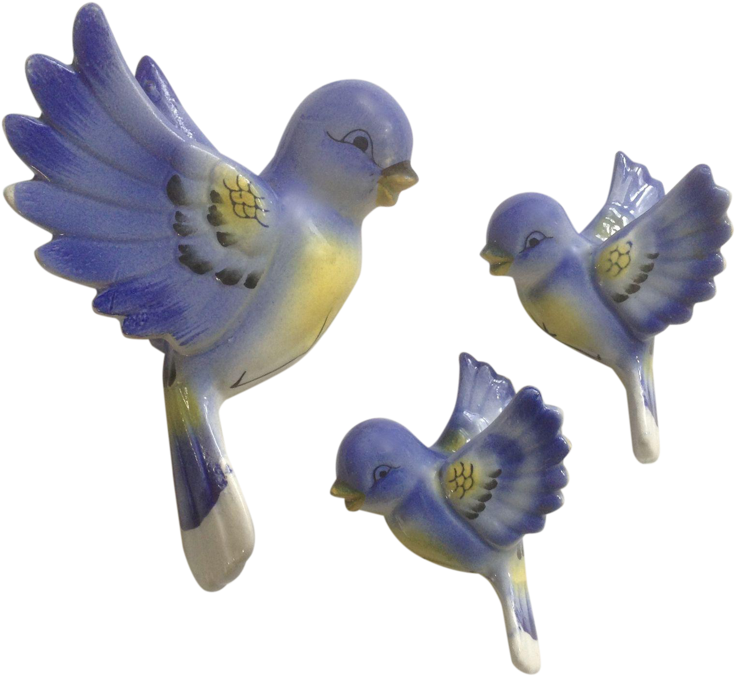 M#century Bluebird Wall Plaque Set Ceramic Birds Made - Figurine (1513x1513)
