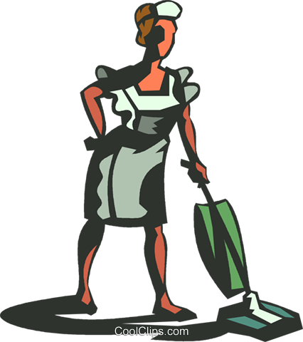 Pin House Cleaning Lady Clip Art - Empregada De Limpeza Png (426x480)