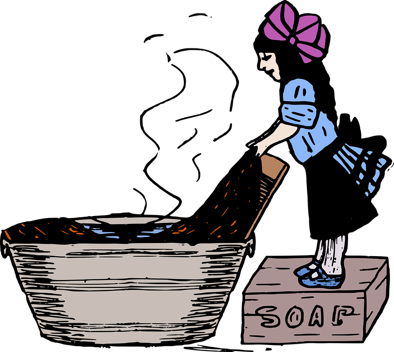Cartoon Cleaning Lady 27, Buy Clip Art - Laundry (806x720)