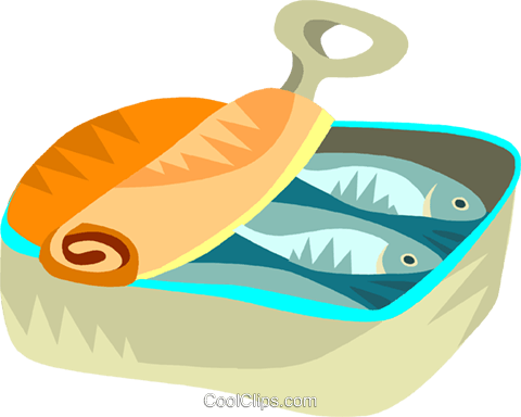 Sardines Royalty Free Vector Clip Art Illustration - Sardine (480x384)