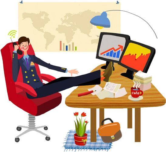 人在办公 - Cartoon (650x763)