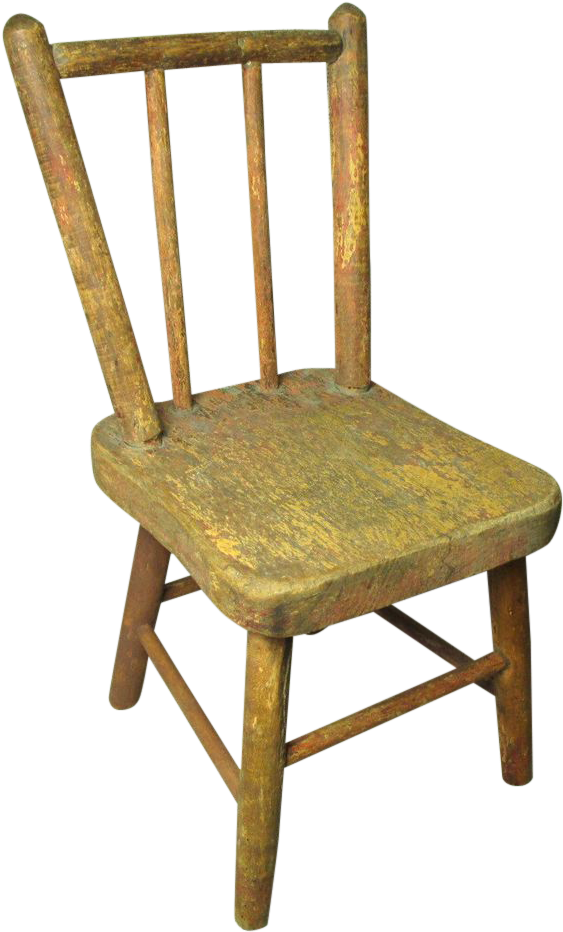 Chic Design Old Chair Charming Little Early Wooden - Old Wooden Chair Png (931x931)