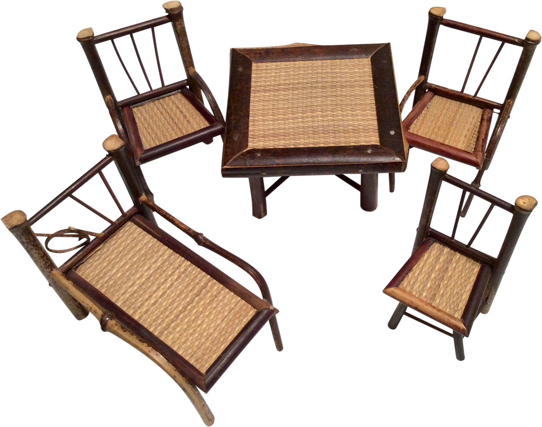 Bamboo Wood Dollhouse Or Doll Size Vintage Furniture - Furniture (1775x1775)