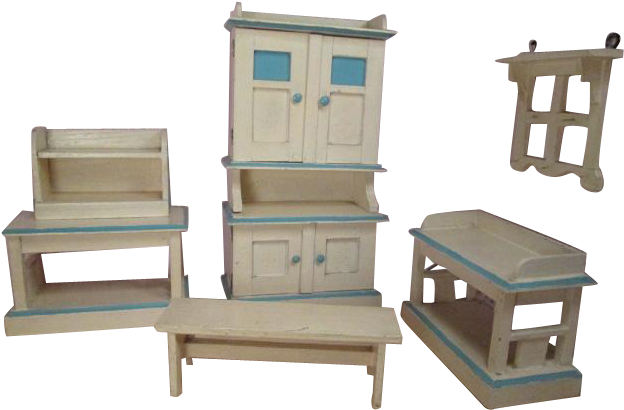 Antique German Dollhouse Furniture - Chair (623x623)
